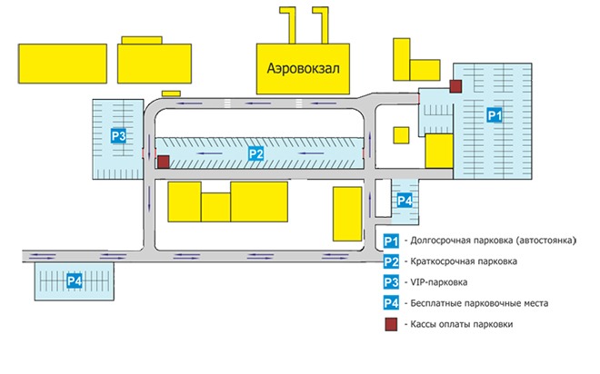 Парковка для автомобилей в аэропорту Архангельск Талаги (ARH)